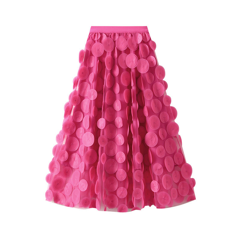 Polka Dot Mesh Skirt