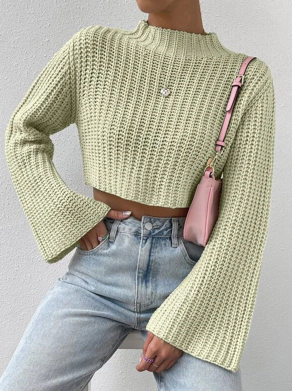 Cropped Knitted Sweater