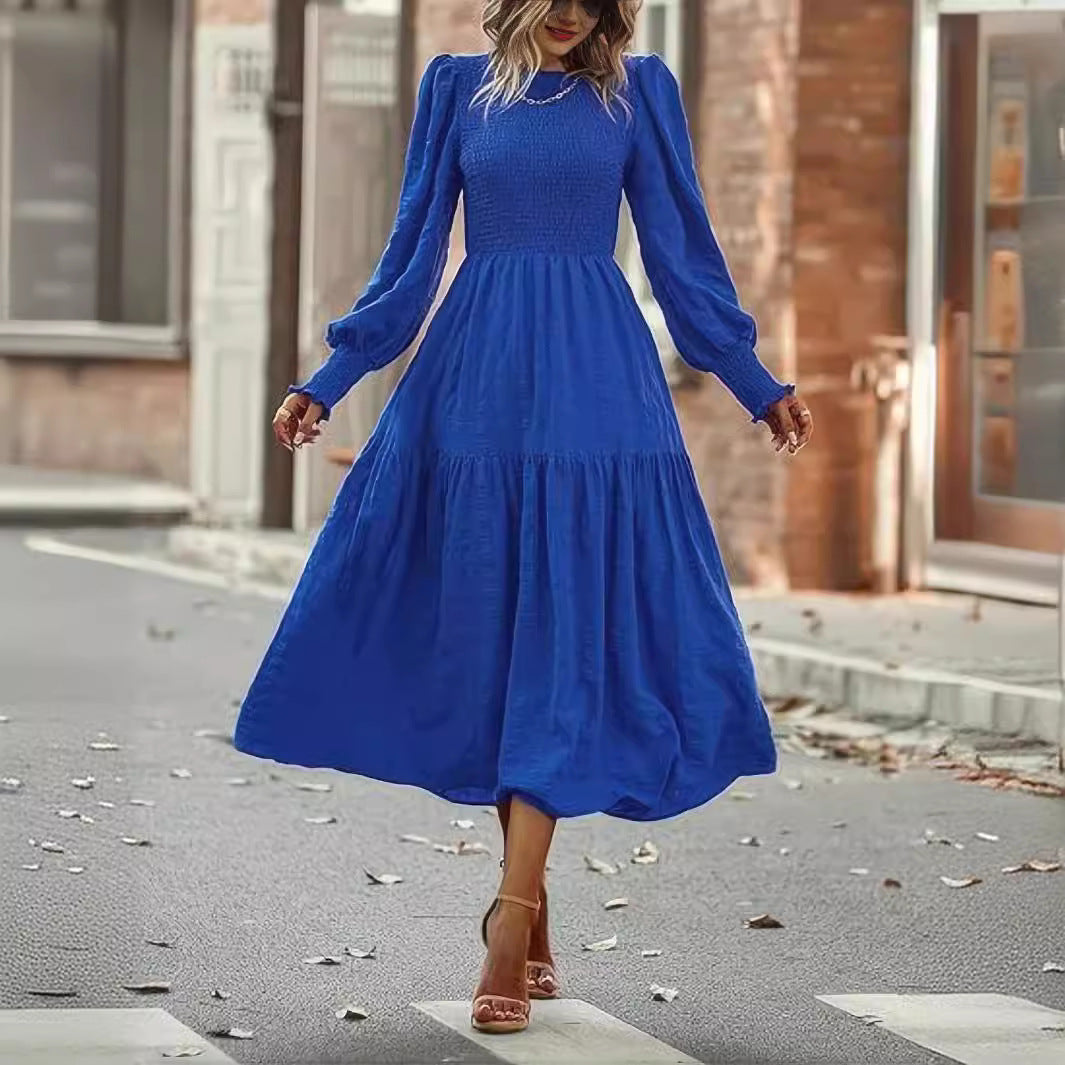 Lantern Sleeve Long Sleeve Dress