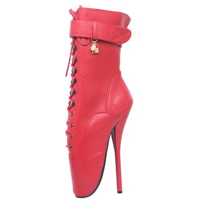 Ballet Stiletto Lace-up Ankle Boots