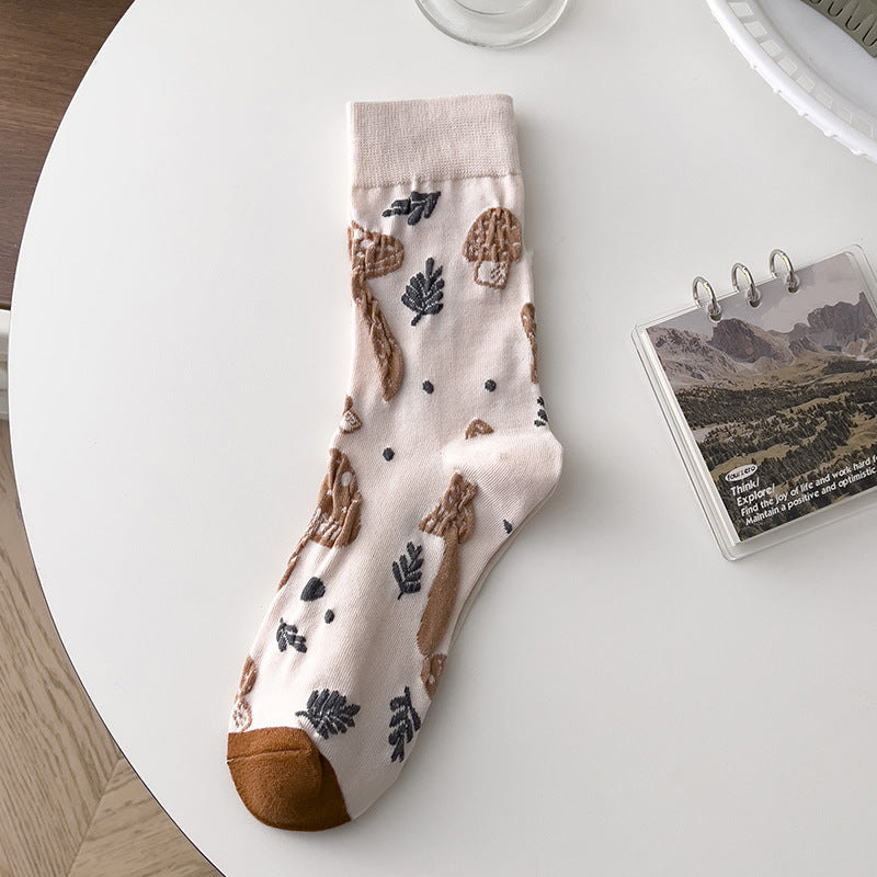 Flower Mushroom Tube Socks