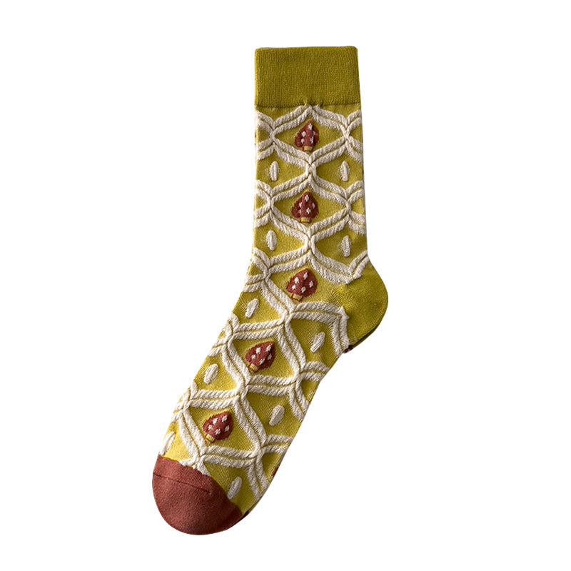 Flower Mushroom Tube Socks