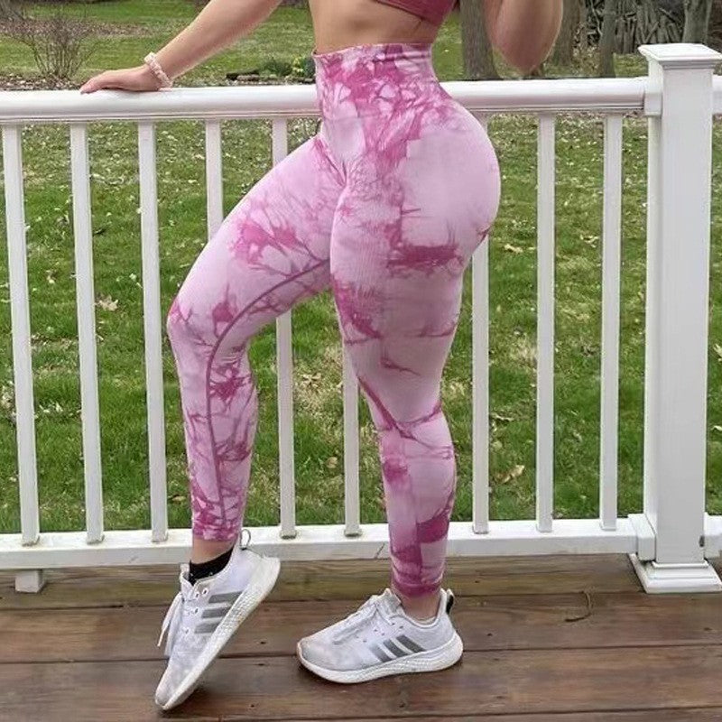 Tie-dye Seamless Hip-lifting Leggings