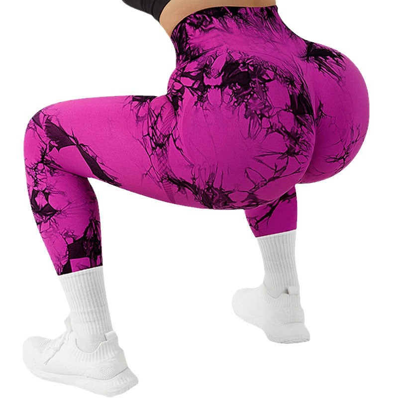 Tie-dye Seamless Hip-lifting Leggings