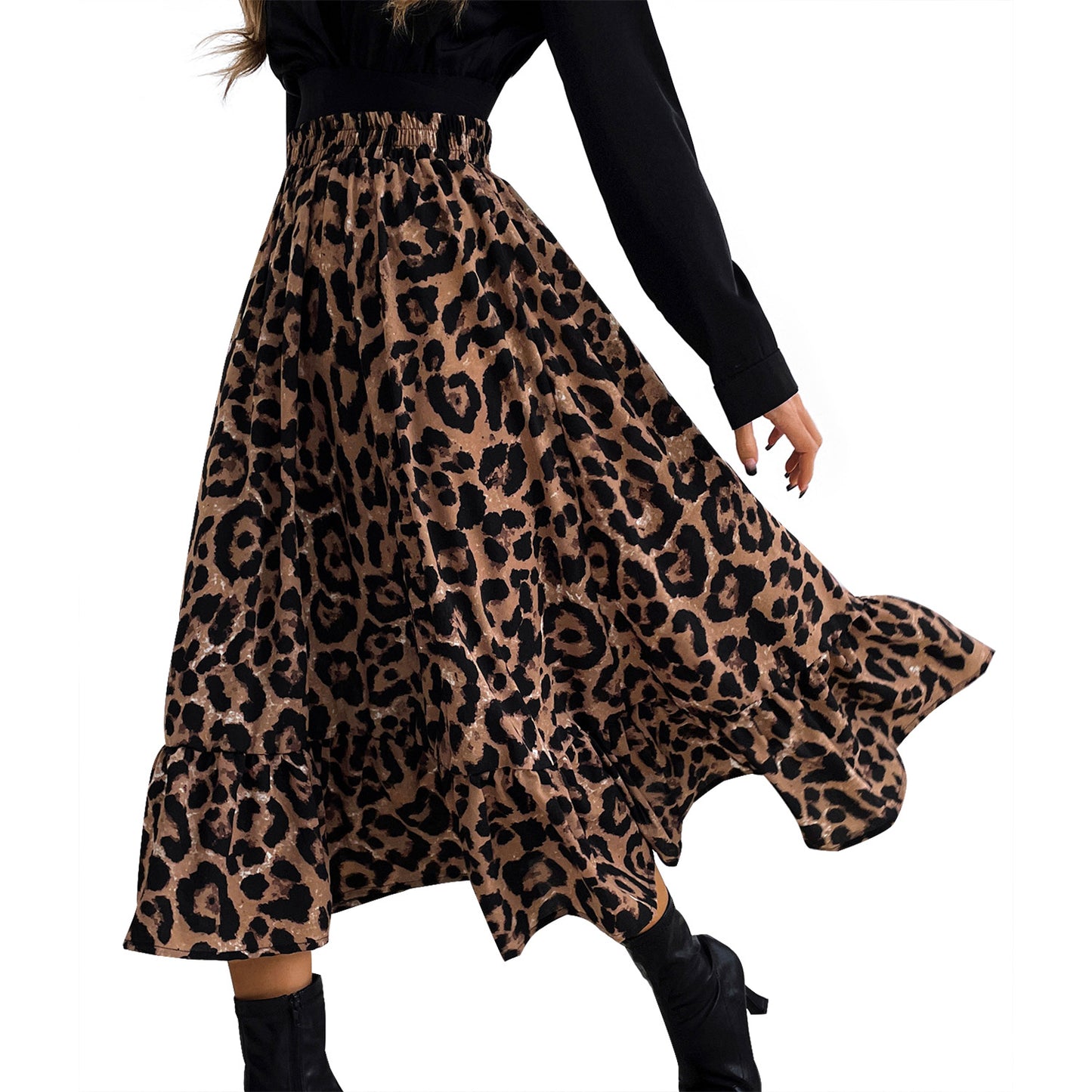 Casual Leopard Print Skirt