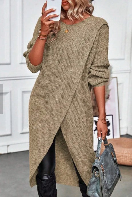 Women's Knitted Long Dress And Coat