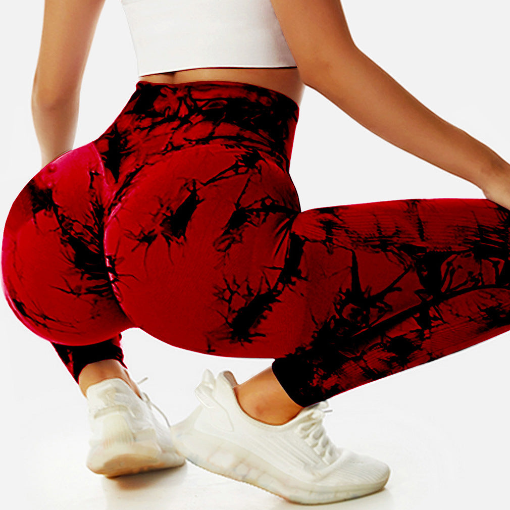 Tie-dye Seamless Hip-lifting Leggings