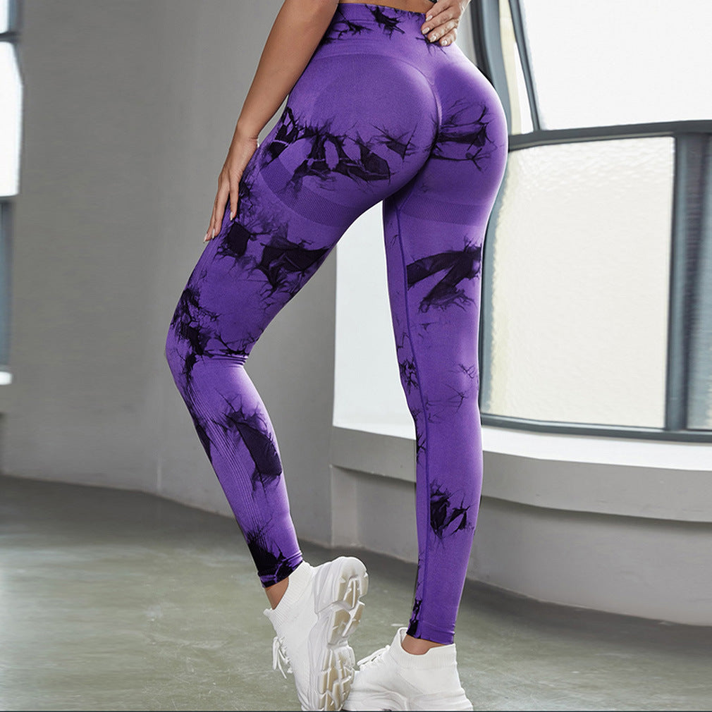 Tie-dye Seamless Hip-lifting Leggings