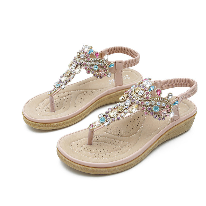 Elle Fashion Rhinestone Sandals