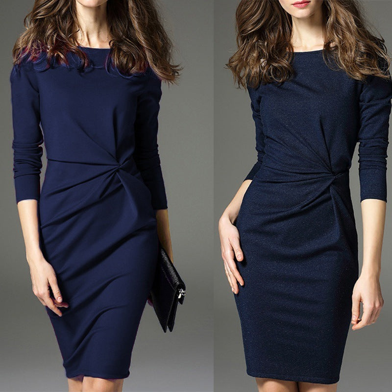 Quarter Sleeve Hip Twist Dress