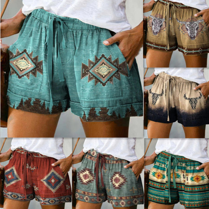 Lace-up Loose Shorts