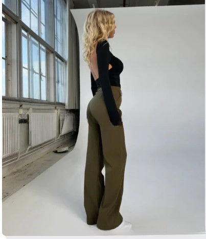 Straight Slim-fit Pants