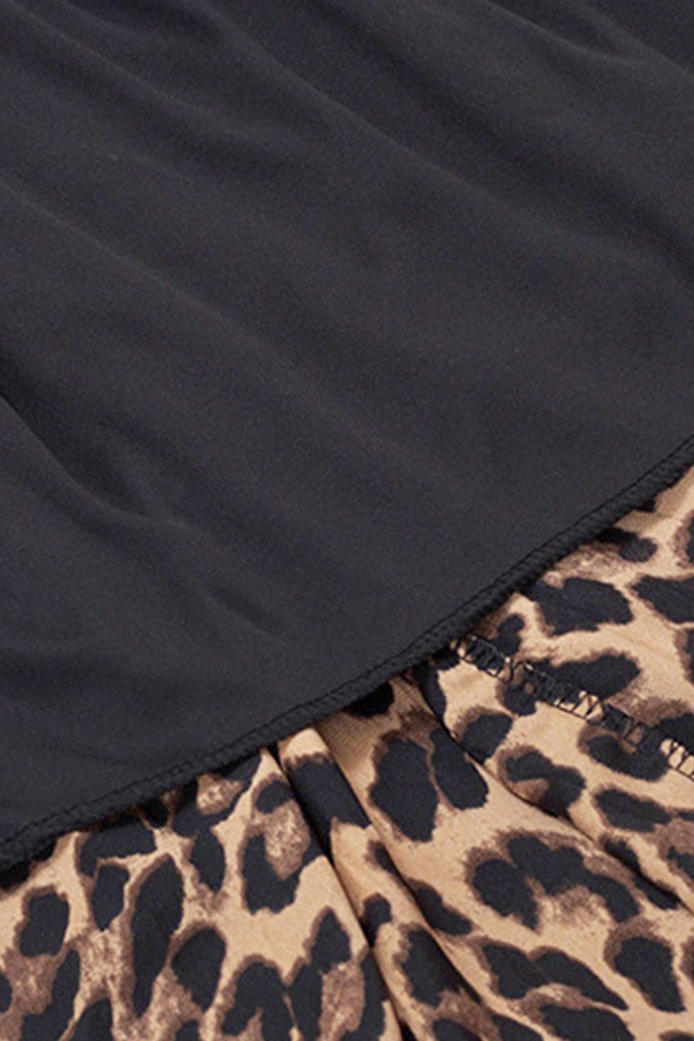 Leopard Elastic Waist Plus Midi Skirt