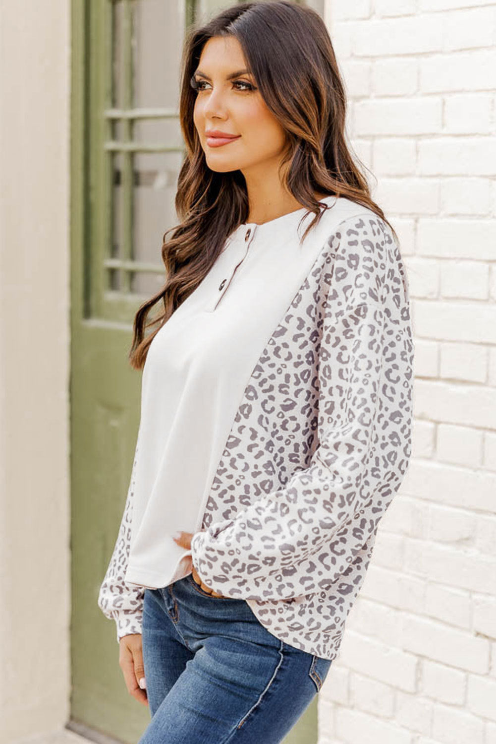 Leopard Print Long Sleeve Shirt