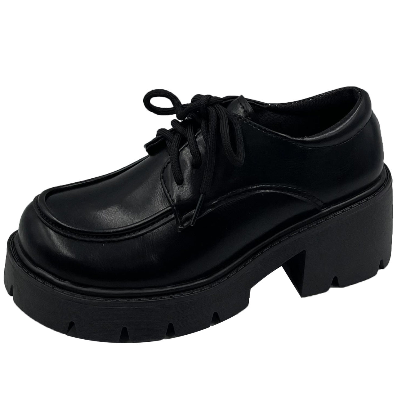 Black Matte Leather Shoes