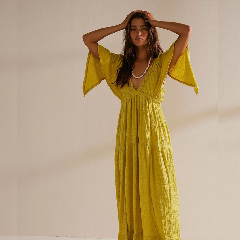 Summer V-neck Long Dress