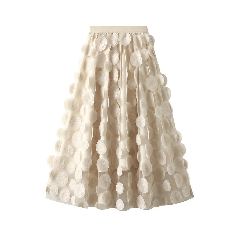 Polka Dot Mesh Skirt