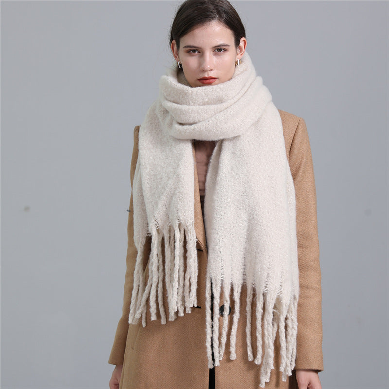 Extended Cashmere-like Solid Color Scarf