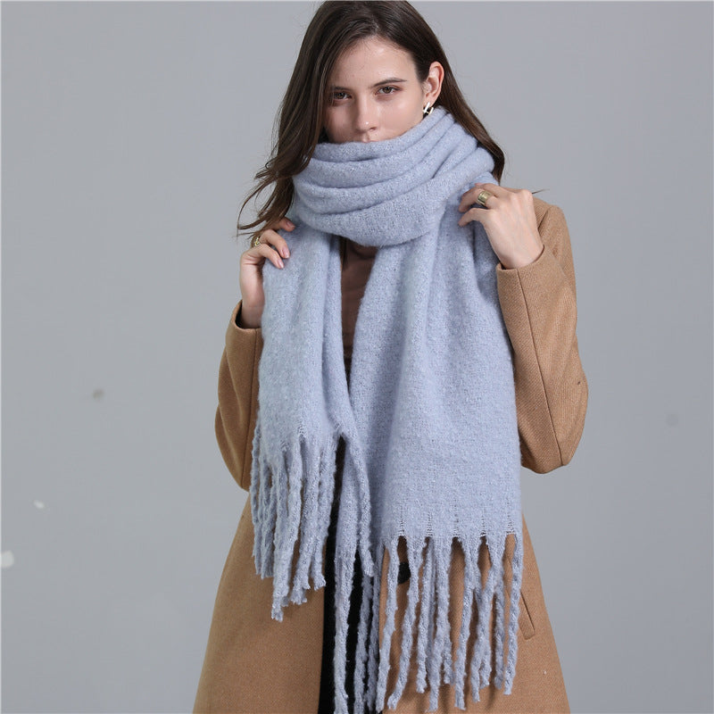 Extended Cashmere-like Solid Color Scarf