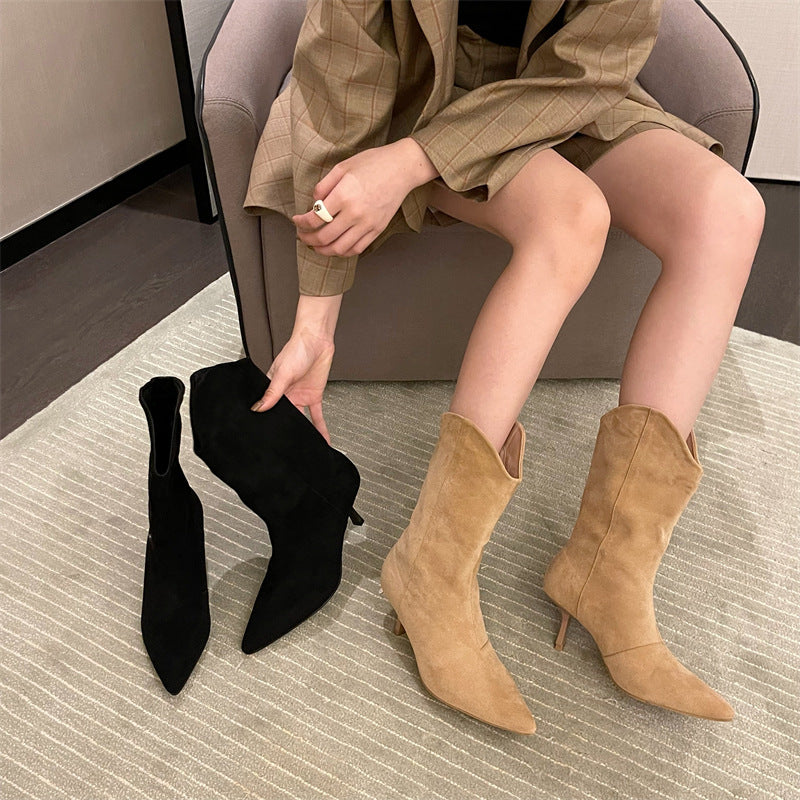 Suede Mid Boots