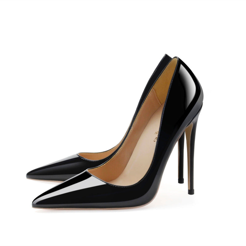 Classic Patent Like Leather Stilettos