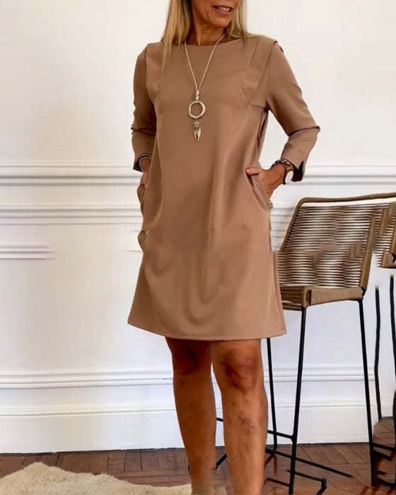 Casual Solid Color Dress