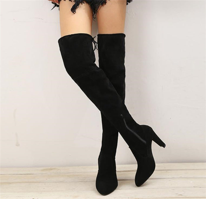 Over-the-knee Pointed Toe High Hell Boots