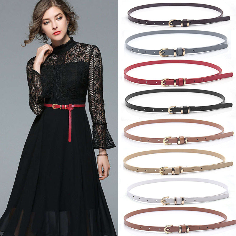 Solid Color Thin Belt