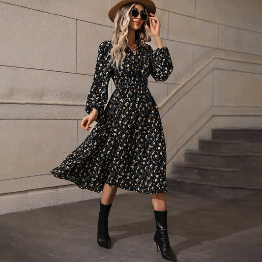 Polka-dot Long sleeve Dress