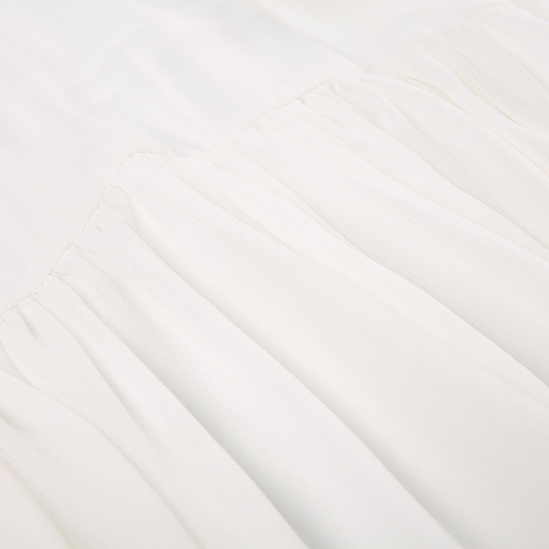 White Irregular Long Skirt