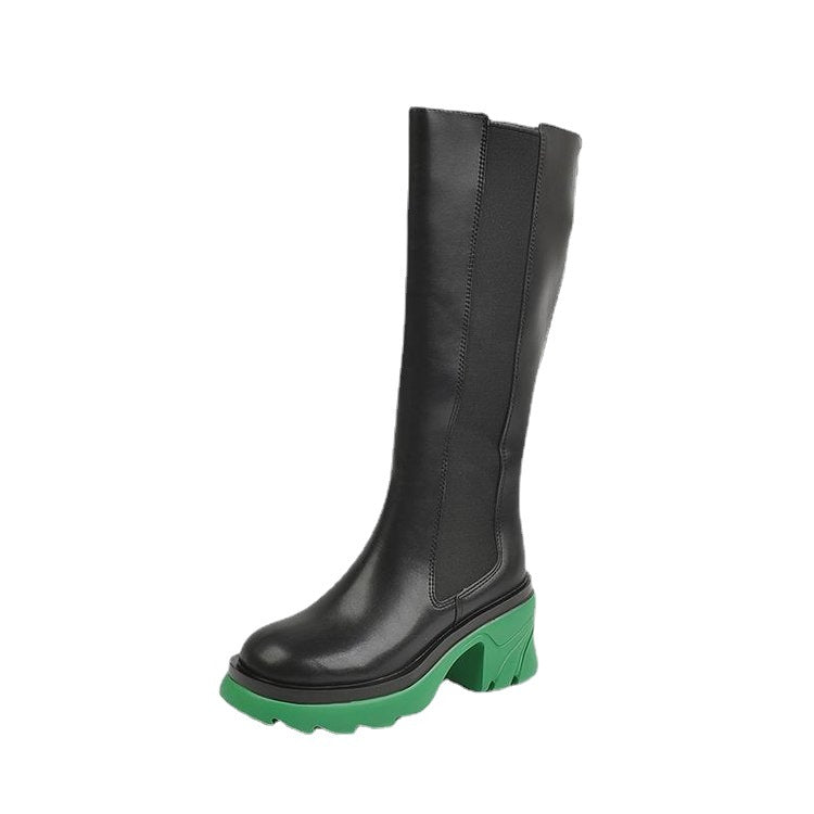 Rain Boots With Color Heel