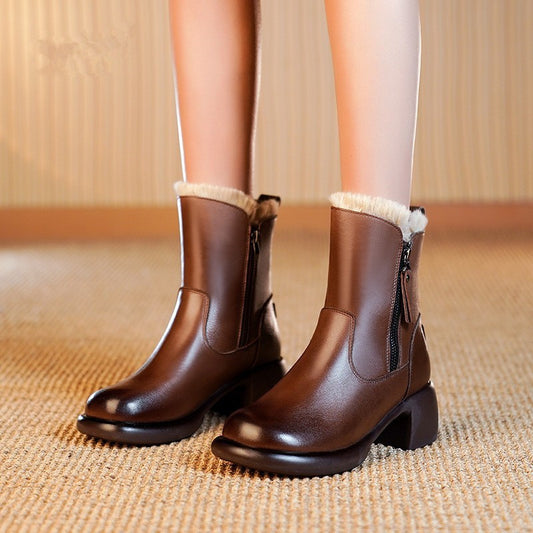 Winter New Rabbit Ankle Boots