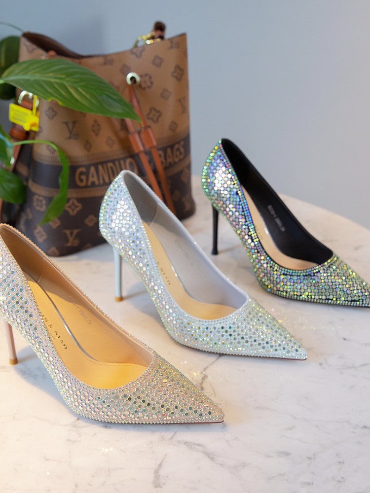 Diamond Bird Pointed Stilettos