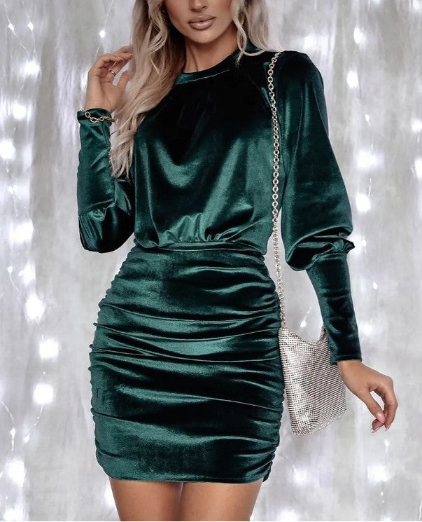 NYE Kiss Long Sleeve Dress