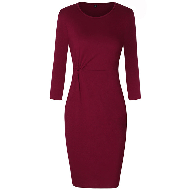 Quarter Sleeve Hip Twist Dress