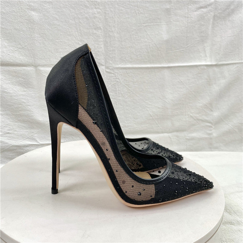 Mesh Diamond Stilettos