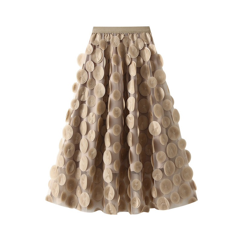 Polka Dot Mesh Skirt