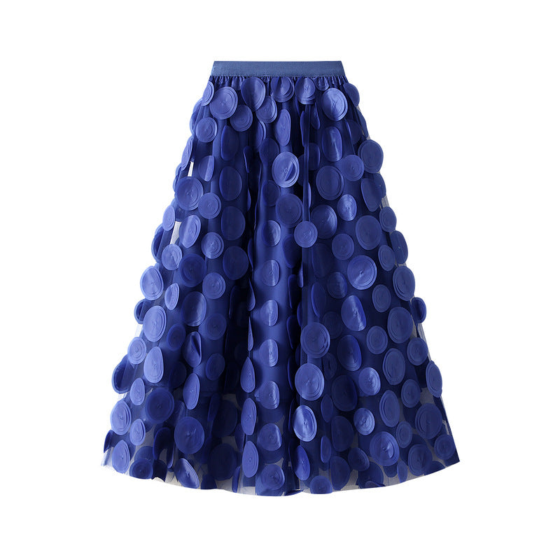 Polka Dot Mesh Skirt