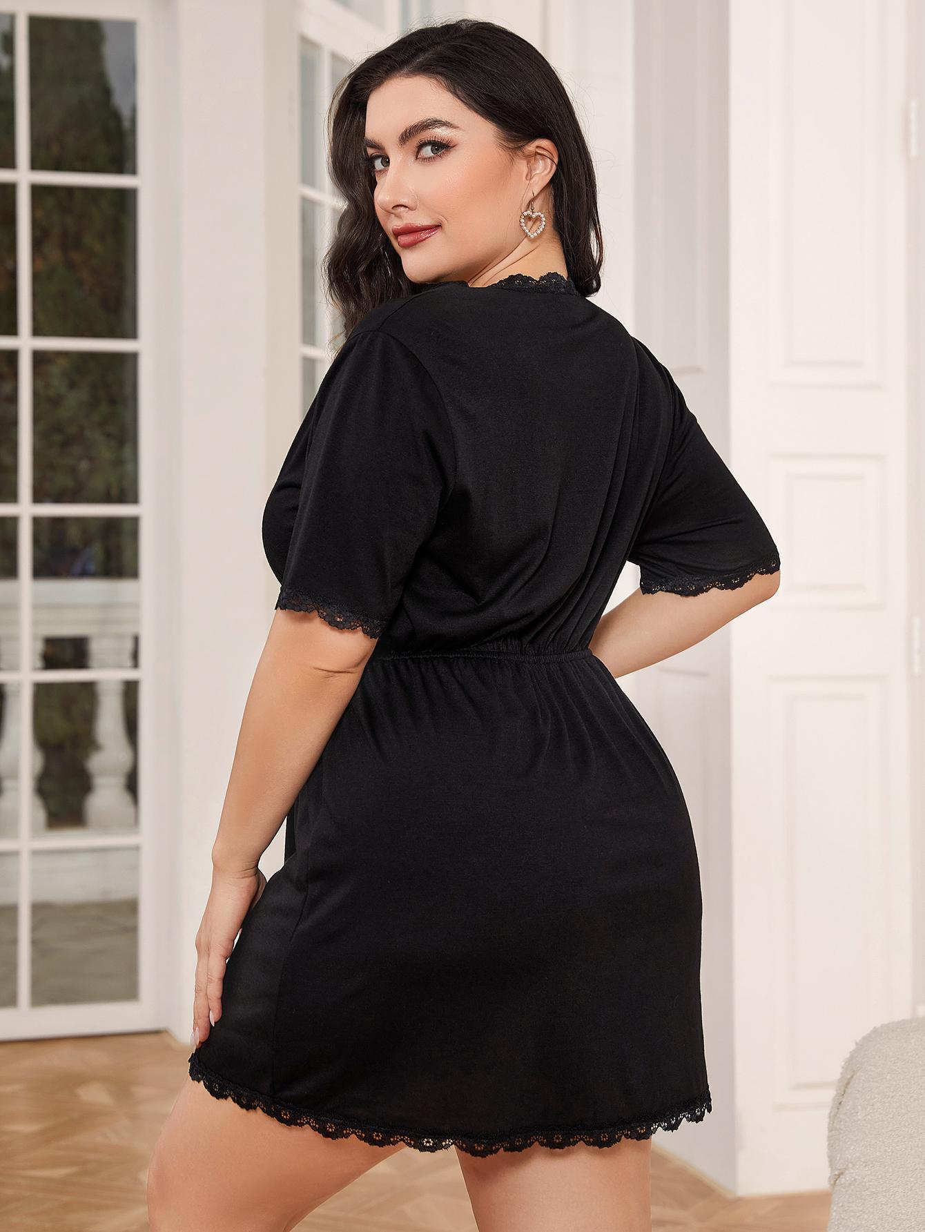 Deep V Plus Night Dress