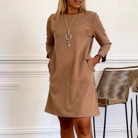 Casual Solid Color Dress