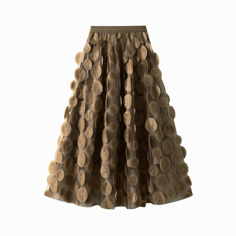 Polka Dot Mesh Skirt