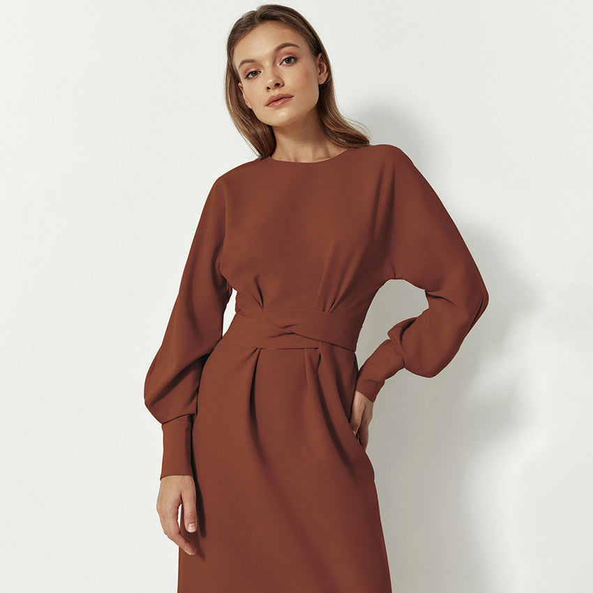 French Lantern Sleeve Dress