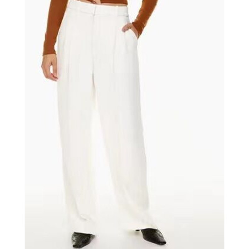 Casual Hundred High Waist Wide Leg Pants