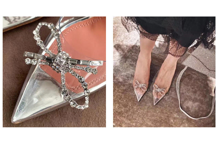 Bow Transparent High Heels