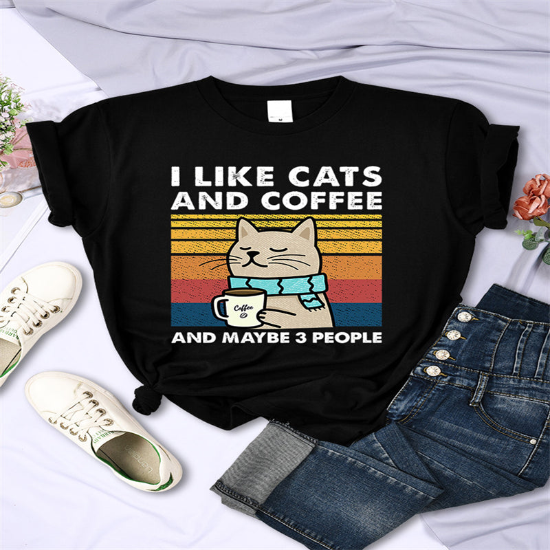 Maybe 3 People Short Sleeved Printed T-shirt