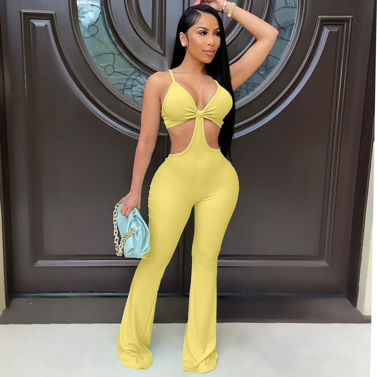 Jumpsuit Bell-bottom Pants One-piece