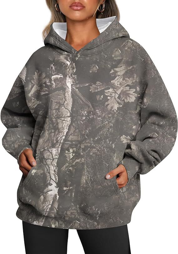 Camouflage Hoodie Maple Leaf Print Hoodie