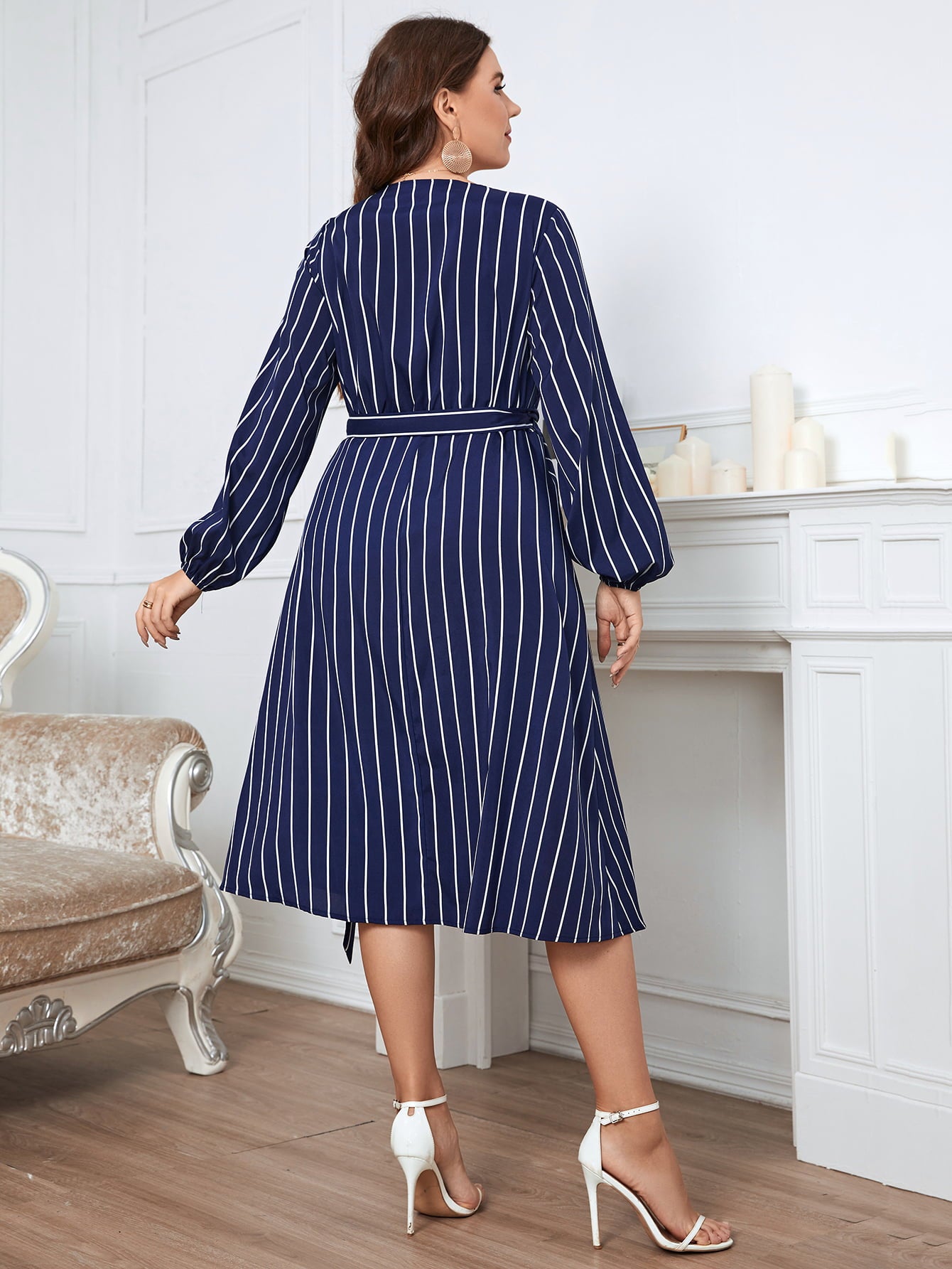 Honey Melo Long Sleeve Plus Dress