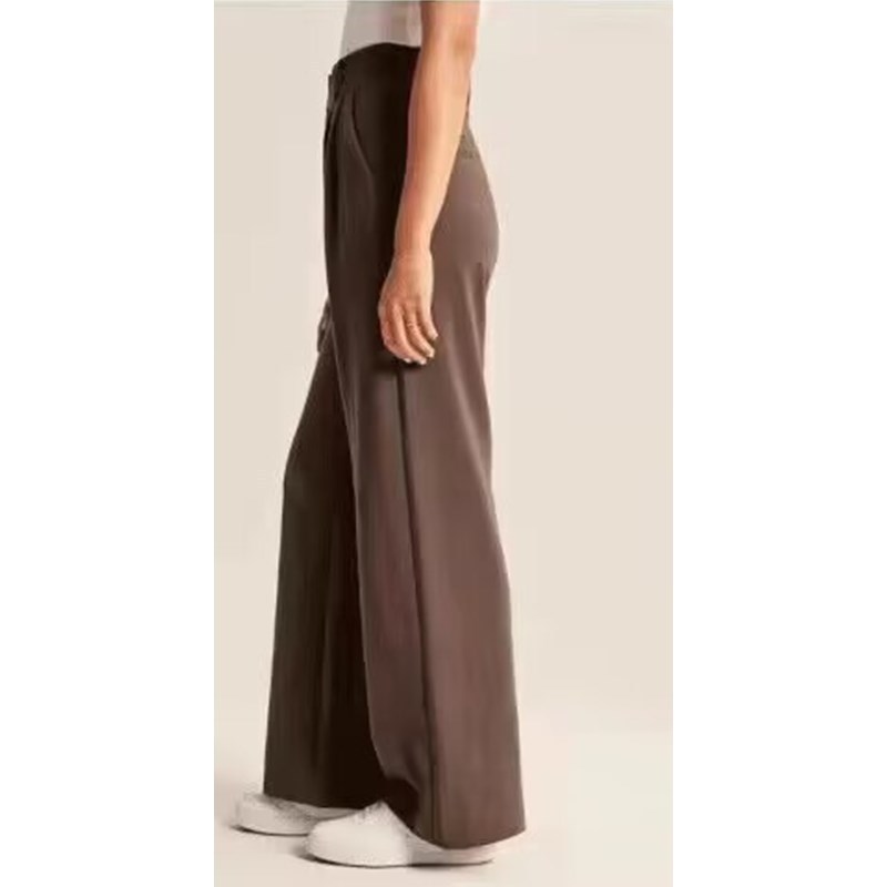 Casual Hundred High Waist Wide Leg Pants