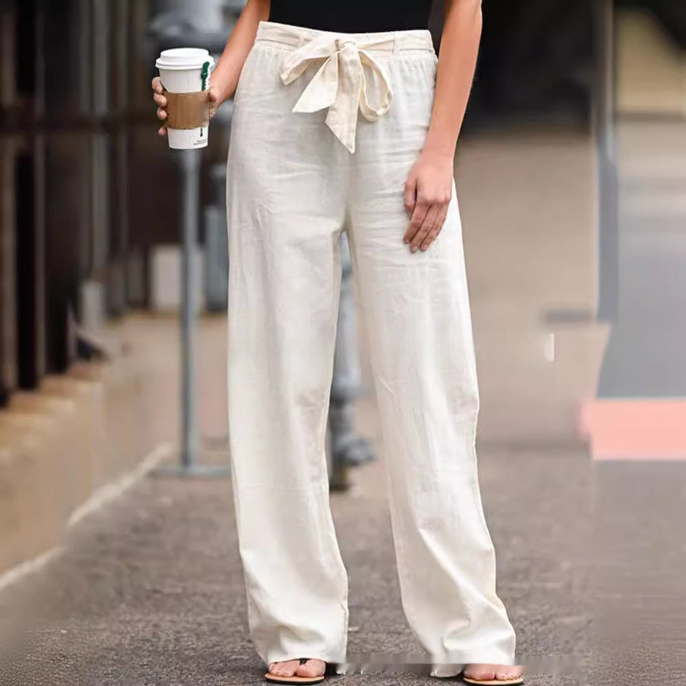 Cotton And Linen Casual Pants